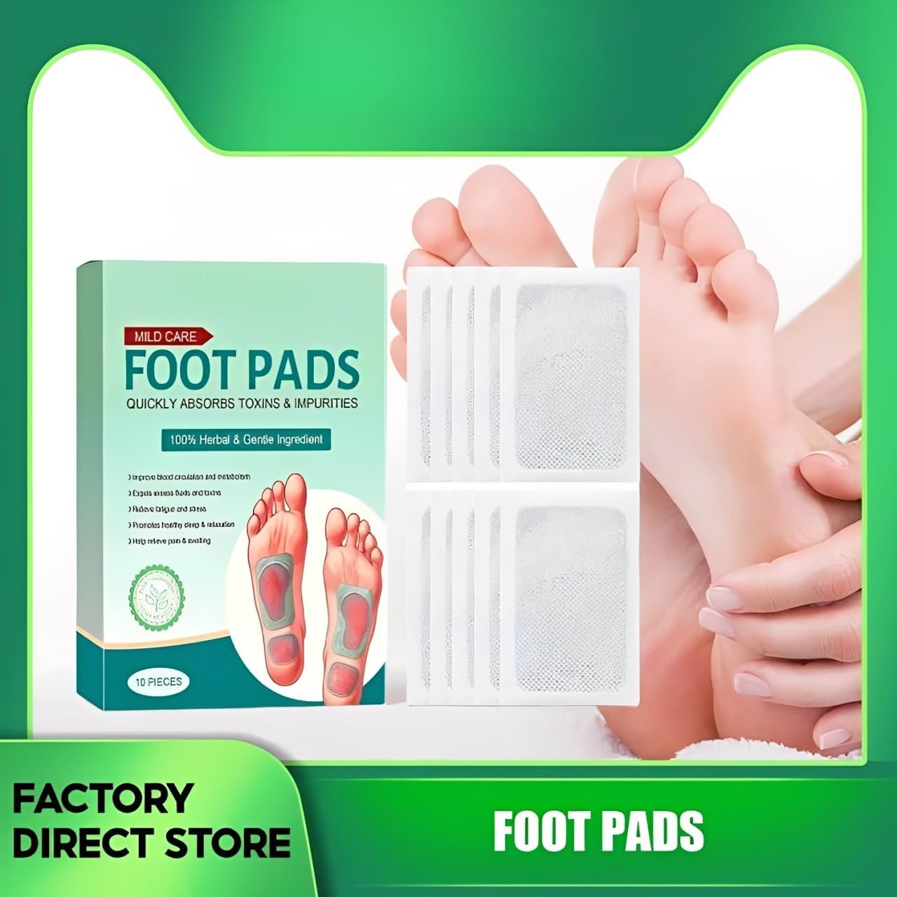 Herbal And Gentle Ingredient Detox Foot Pads (PACK OF 1)