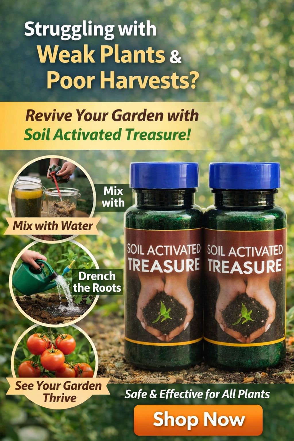 Soil Activated Treasure Premium Soil Activator 200 gram (Pack of 2)
